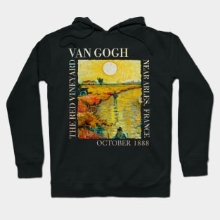 Red Vineyard at Arles - Vincent Van Gogh - Zoomed in and detailed Hoodie